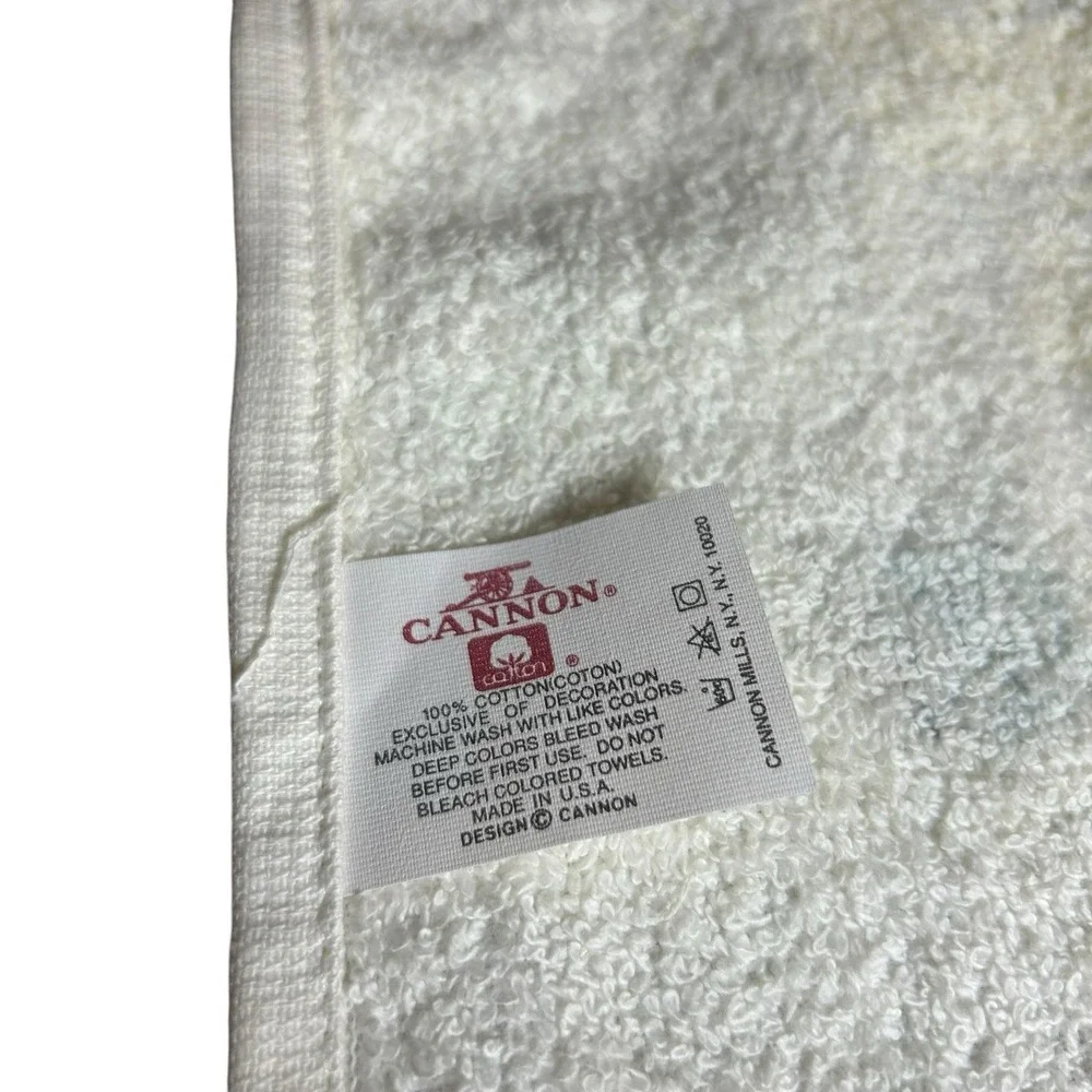 Vtg Cannon Snow White & Dwarves Towel Washcloth Set 100% Cotton Disney Princess
